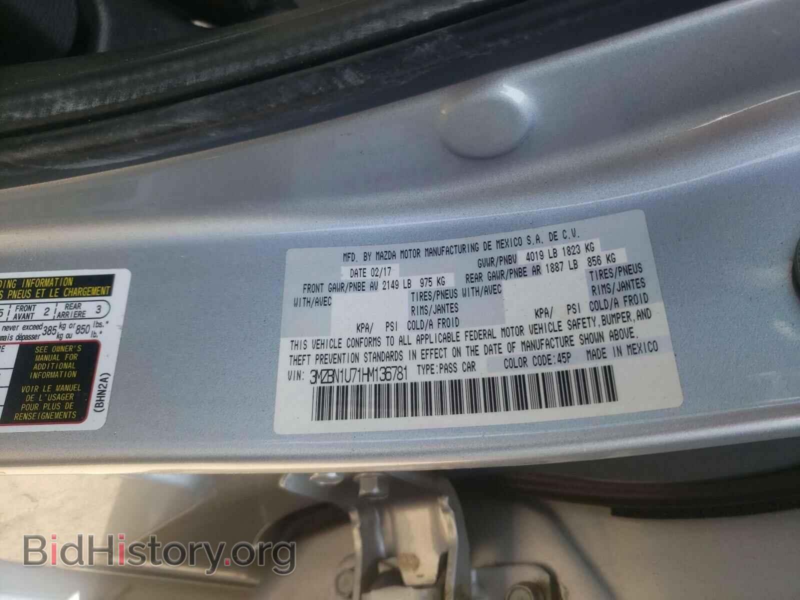 2017 MAZDA 3 - VIN: 3MZBN1U71HM136781 - Photo 10