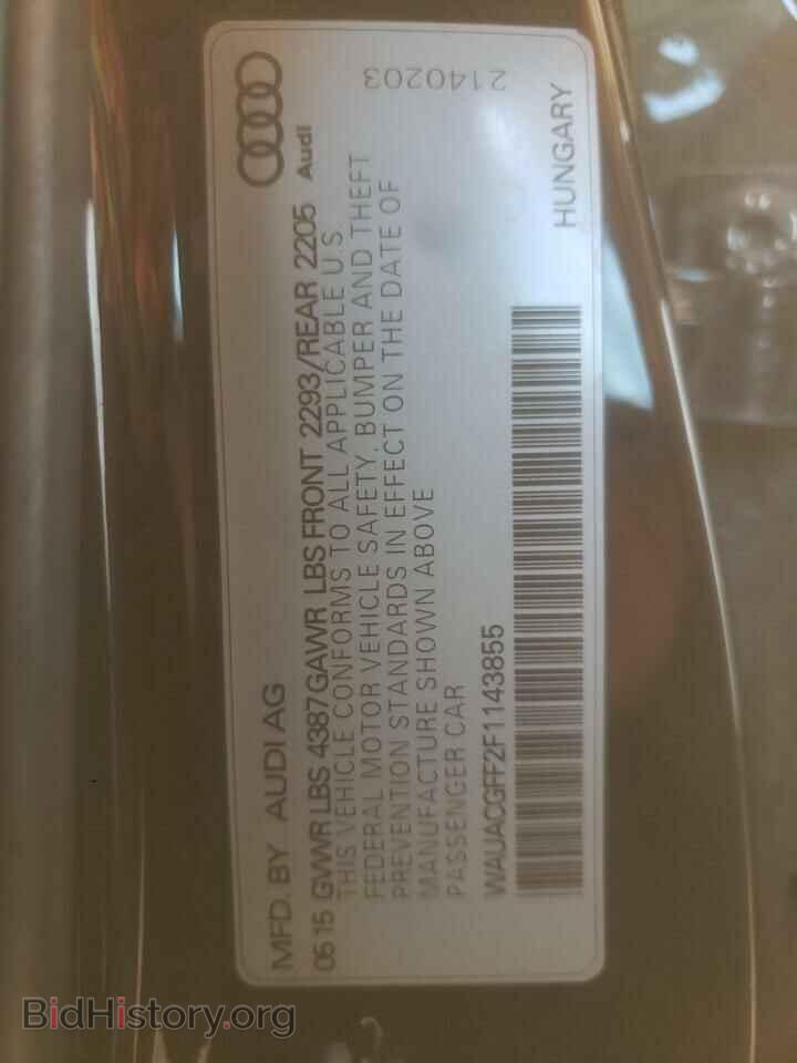 2015 AUDI A3 - VIN: WAUACGFF2F1143855 - Фото 10