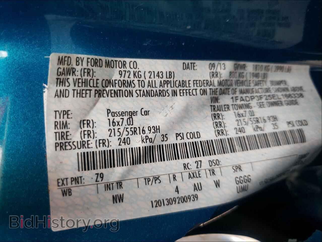 2014 FORD FOCUS - VIN: 1FADP3F25EL166338 - Photo 10