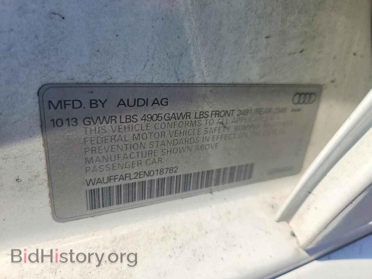 2014 AUDI A4 - VIN: WAUFFAFL2EN018782 - Фото 12