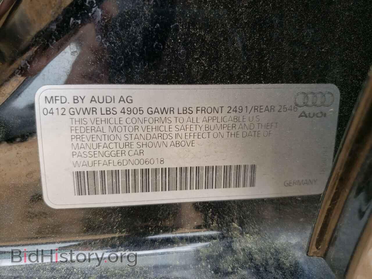 2013 AUDI A4 - VIN: WAUFFAFL6DN006018 - Photo 13