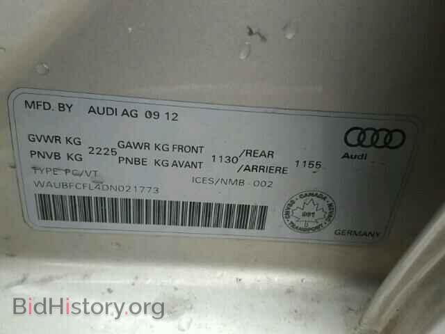 2013 AUDI A4 - VIN: WAUBFCFL4DN021773 - Photo 10