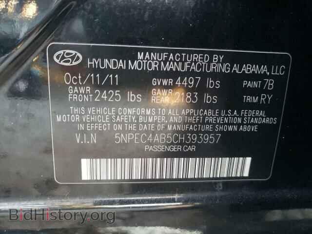 2012 HYUNDAI SONATA - VIN: 5NPEC4AB5CH393957 - Фото 10