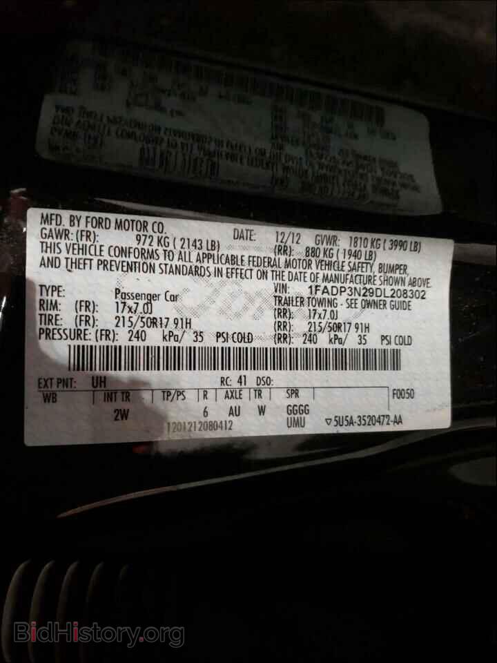 2013 FORD FOCUS - VIN: 1FADP3N29DL208302 - Фото 10