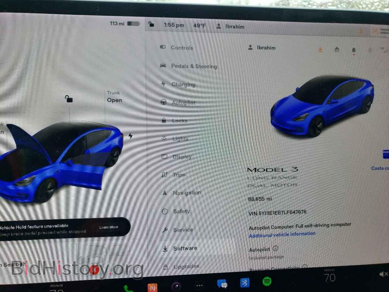 2020 TESLA MODEL 3 - VIN: 5YJ3E1EB7LF647676 - Фото 9