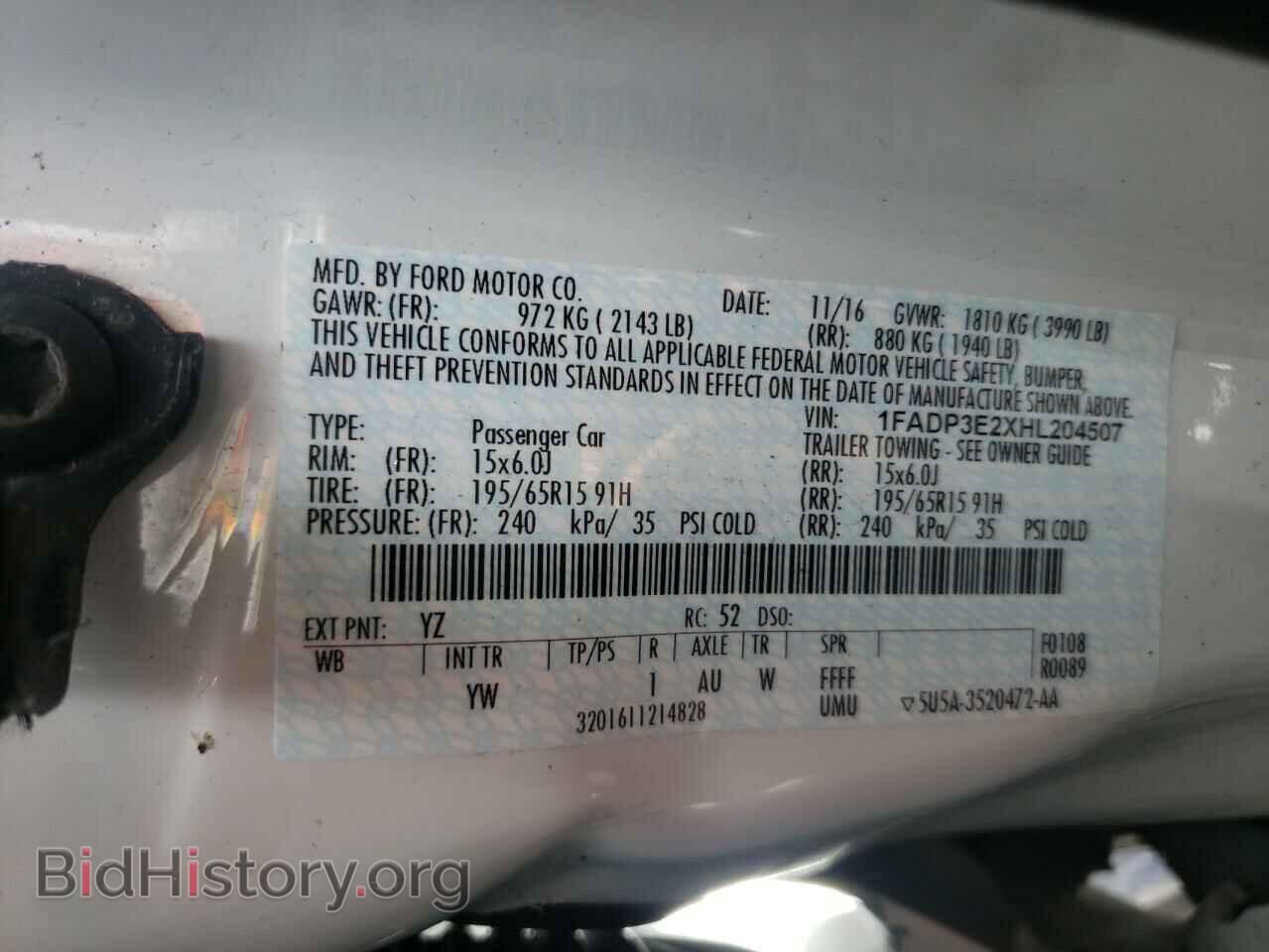 2017 FORD FOCUS - VIN: 1FADP3E2XHL204507 - Photo 10
