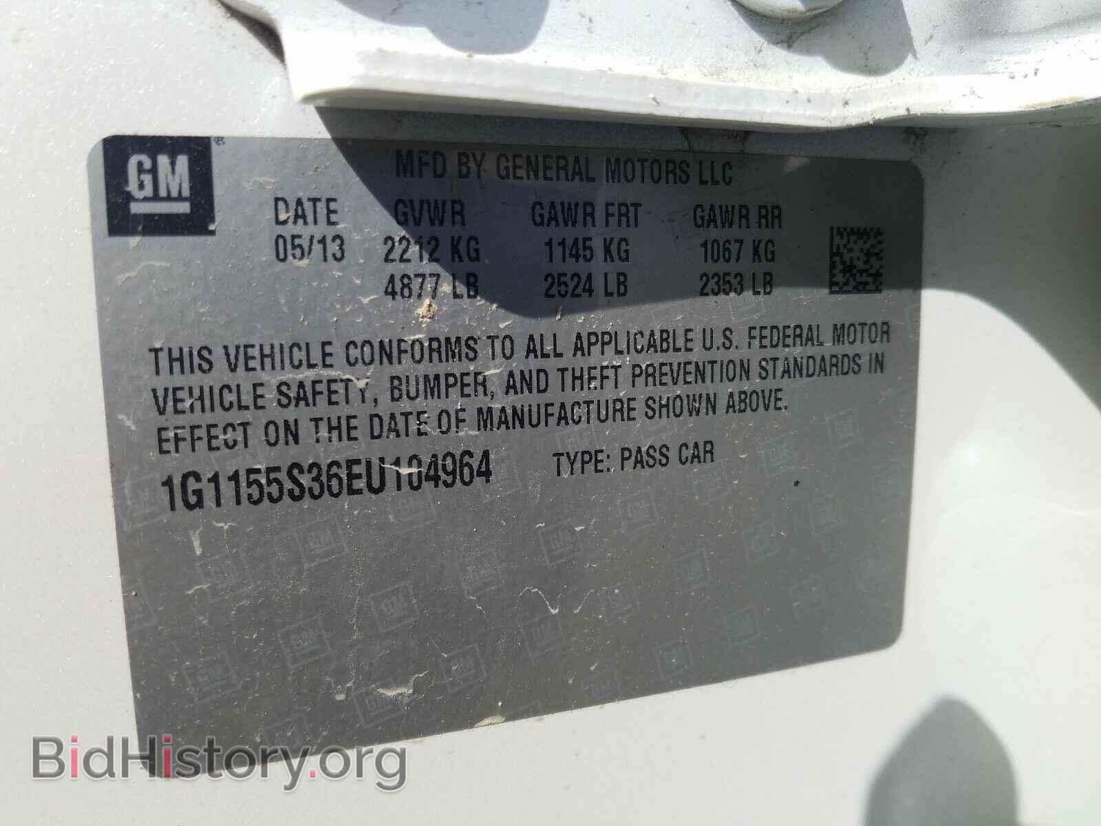 2014 CHEVROLET IMPALA - VIN: 1G1155S36EU104964 - Фото 10