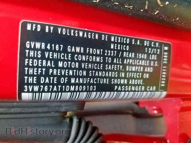 2013 VOLKSWAGEN BEETLE - VIN: 3VW767AT1DM809103 - Фото 10