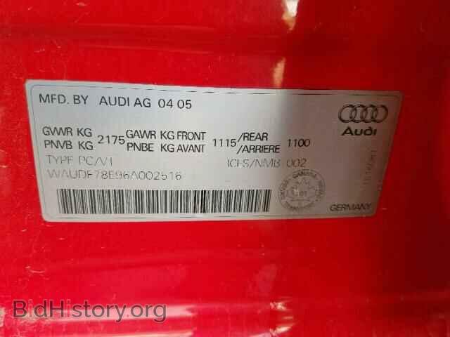 2006 AUDI A4 - VIN: WAUDF78E96A002516 - Фото 10