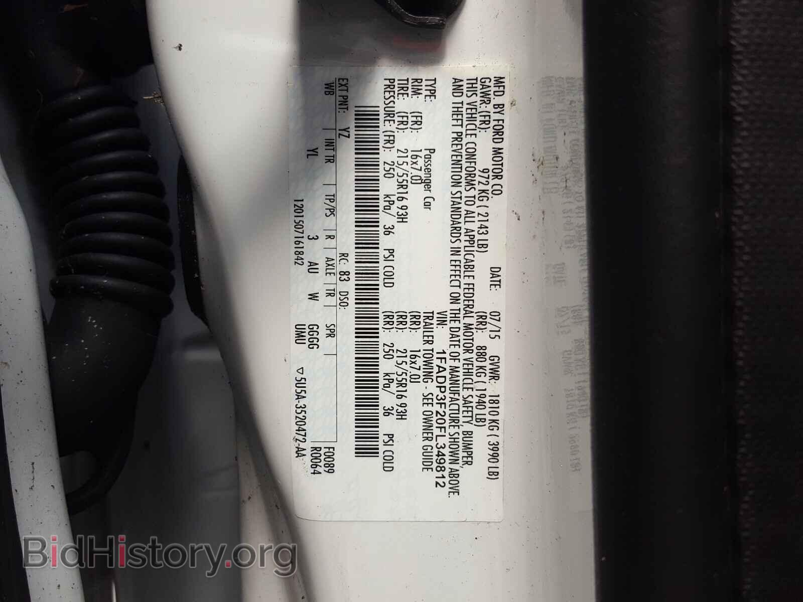 2015 FORD FOCUS - VIN: 1FADP3F20FL349812 - Фото 10