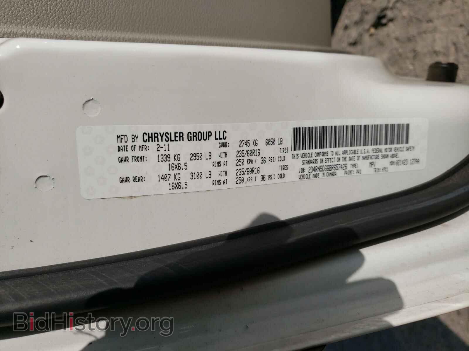 2011 DODGE CARAVAN - VIN: 2D4RN5DG6BR657426 - Фото 10
