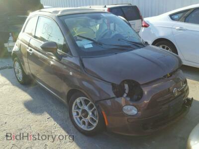 2012 Fiat 500 500 POP, коричневый — VIN 3C3CFFDR8CT296128, Copart