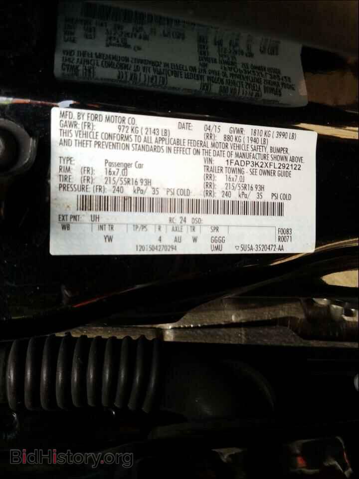 2015 FORD FOCUS - VIN: 1FADP3K2XFL292122 - Photo 10