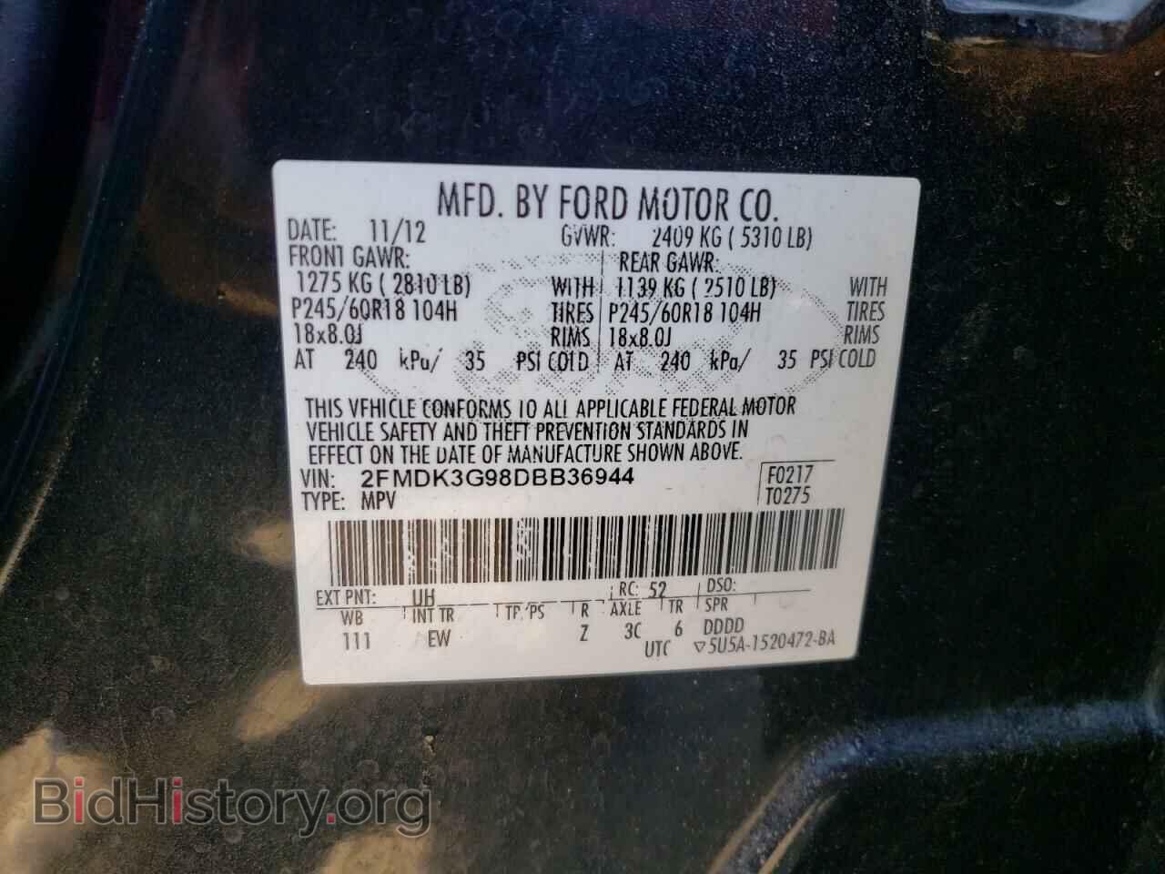 2013 FORD EDGE - VIN: 2FMDK3G98DBB36944 - Photo 10