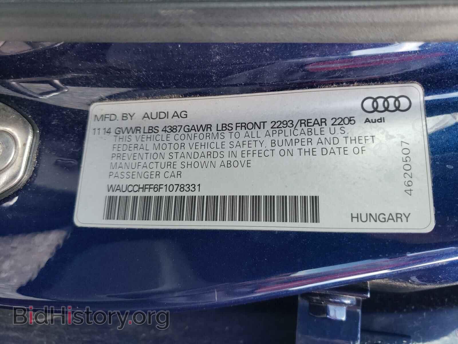 2015 AUDI A3 - VIN: WAUCCHFF6F1078331 - Фото 10