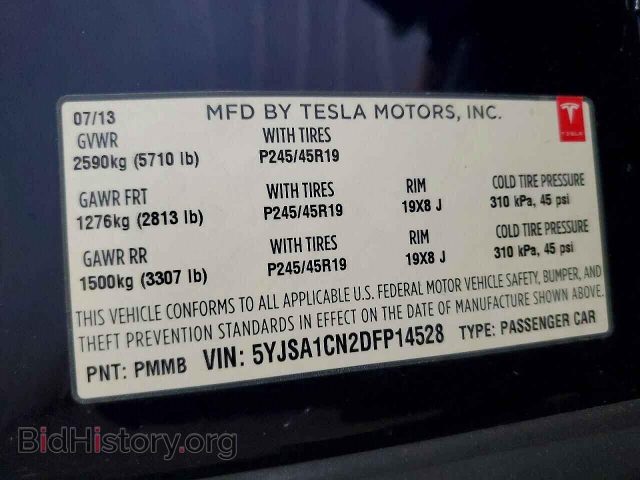 2013 TESLA MODEL S - VIN: 5YJSA1CN2DFP14528 - Фото 12