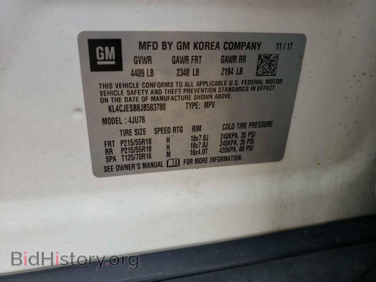 2018 BUICK ENCORE - VIN: KL4CJESB8JB583780 - Photo 10