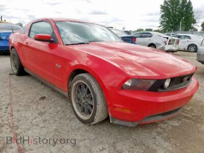 2011 Ford MUSTANG GT, красный — VIN 1ZVBP8CF7B5141945, Copart
