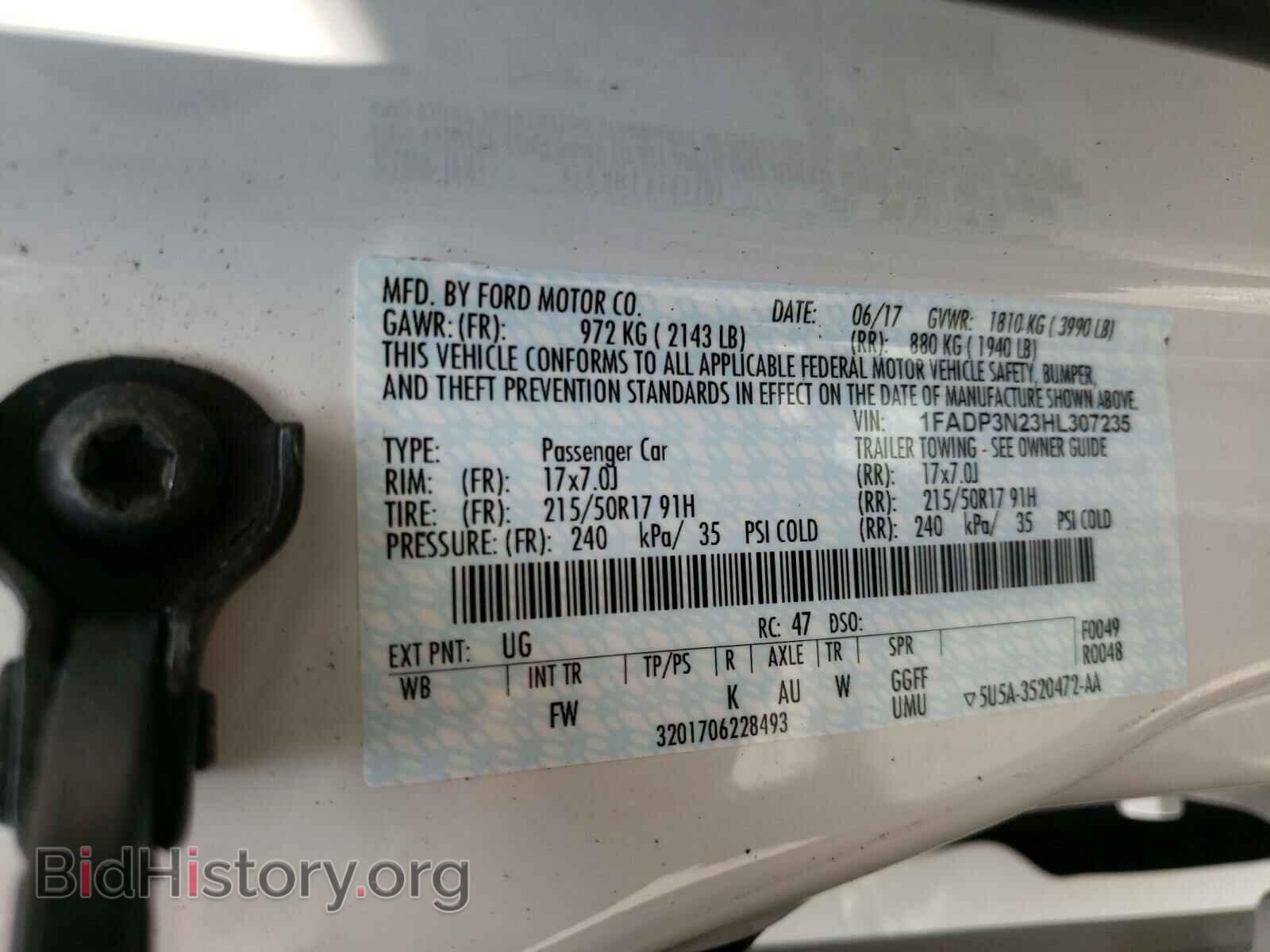 2017 FORD FOCUS - VIN: 1FADP3N23HL307235 - Фото 10