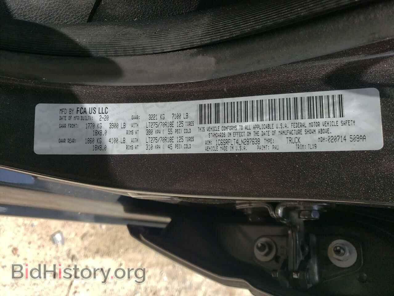 2020 RAM 1500 - VIN: 1C6SRFLT4LN287638 - Фото 10