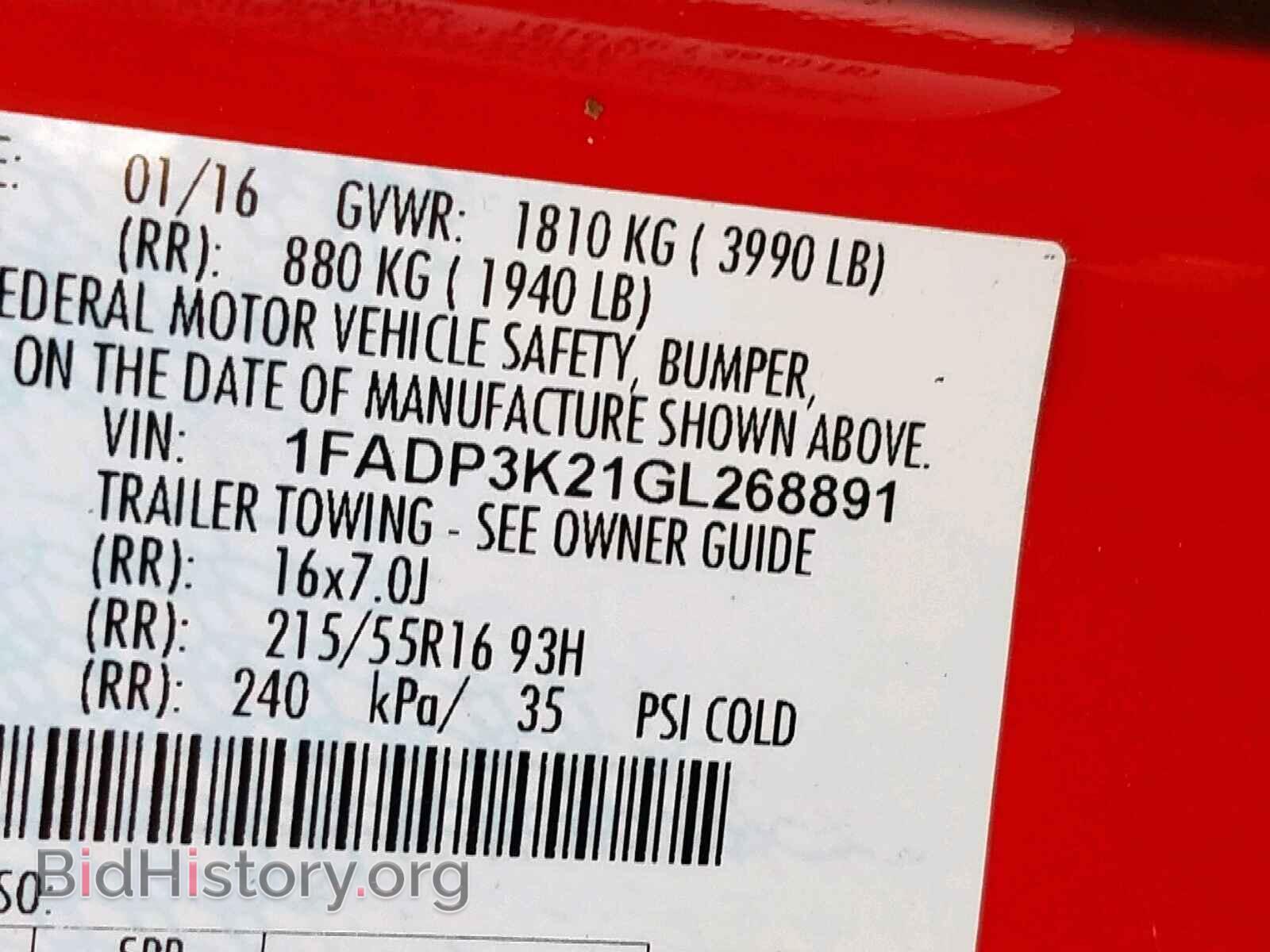 2016 FORD FOCUS SE - VIN: 1FADP3K21GL268891 - Фото 10