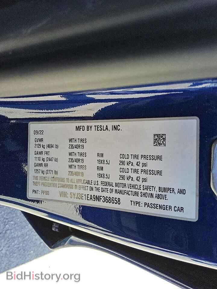 2022 TESLA MODEL 3 - VIN: 5YJ3E1EA9NF368658 - Photo 12