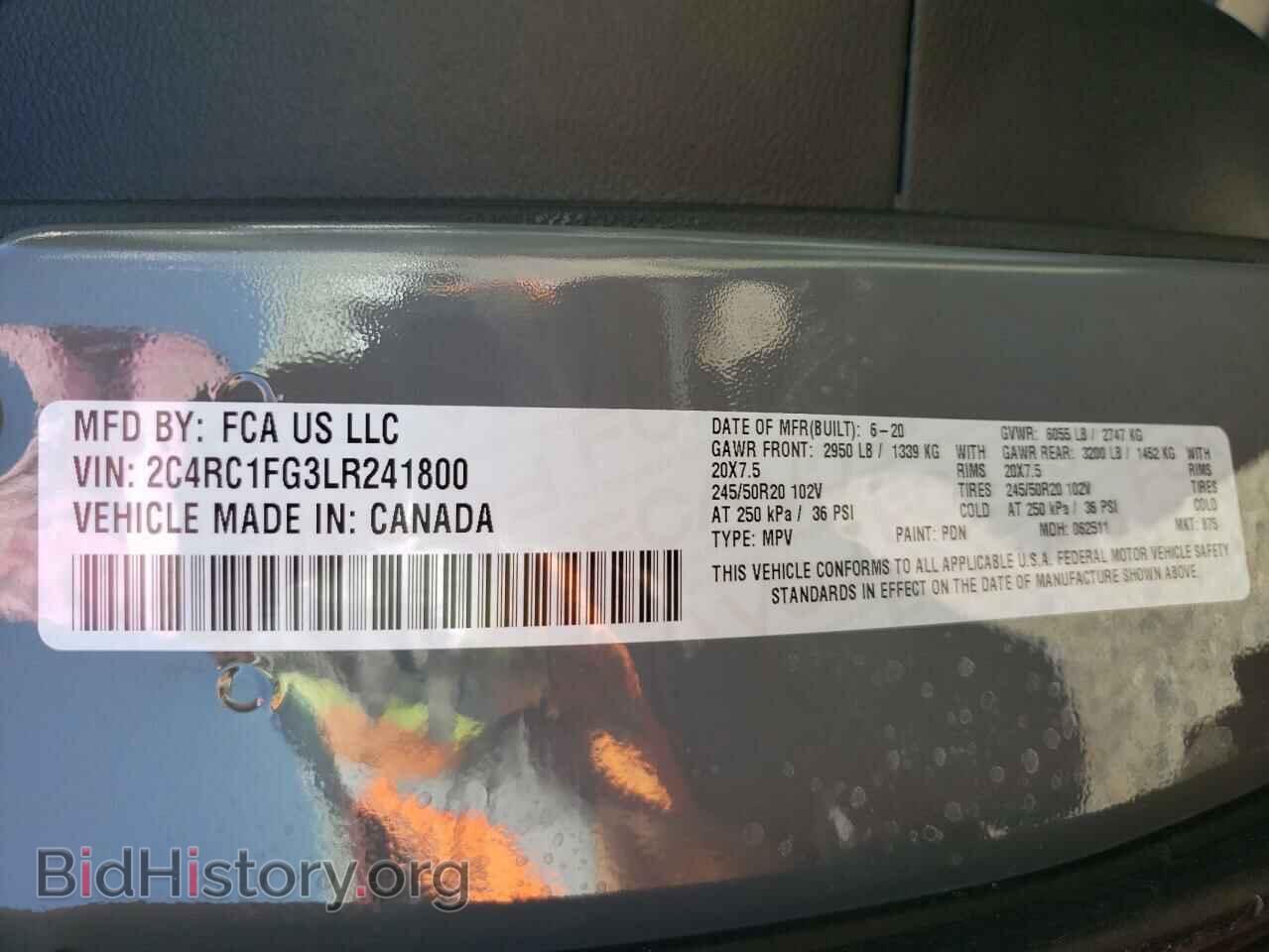 2020 CHRYSLER PACIFICA - VIN: 2C4RC1FG3LR241800 - Photo 10