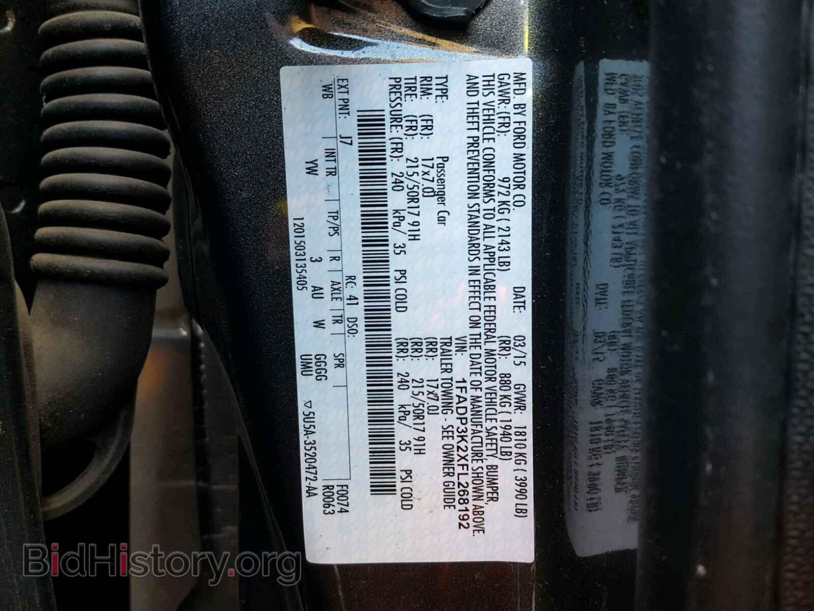 2015 FORD FOCUS - VIN: 1FADP3K2XFL268192 - Photo 10