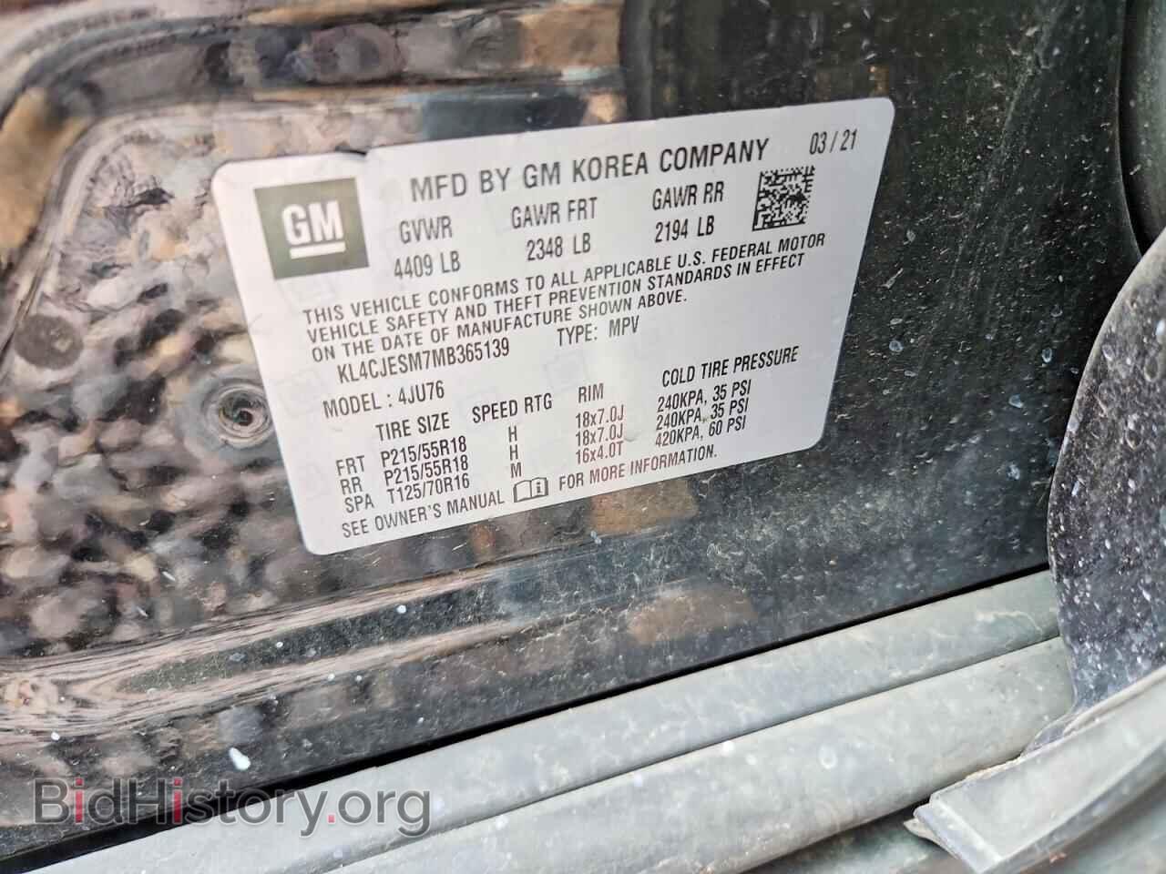 2021 BUICK ENCORE - VIN: KL4CJESM7MB365139 - Photo 14