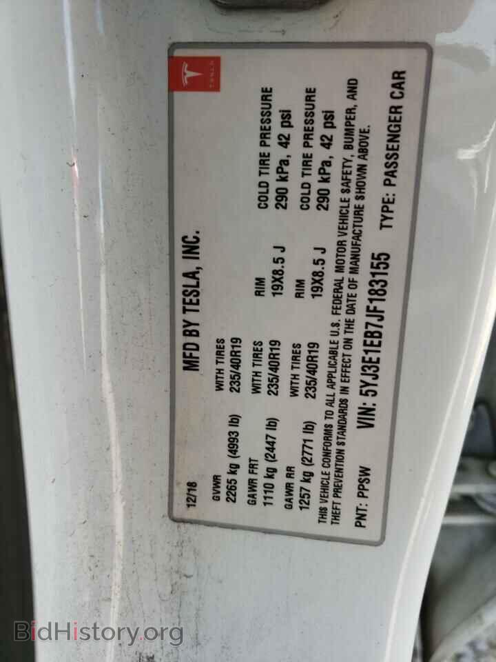 2018 TESLA MODEL 3 - VIN: 5YJ3E1EB7JF183155 - Фото 10