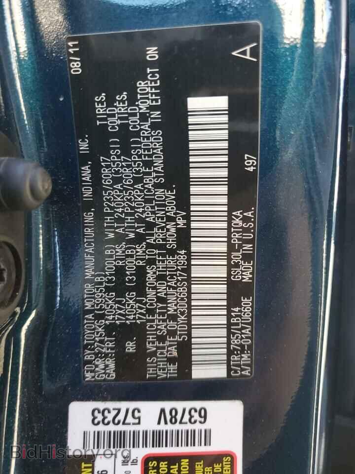 2011 TOYOTA All Models - VIN: 5TDYK3DC6BS171984 - Photo 13