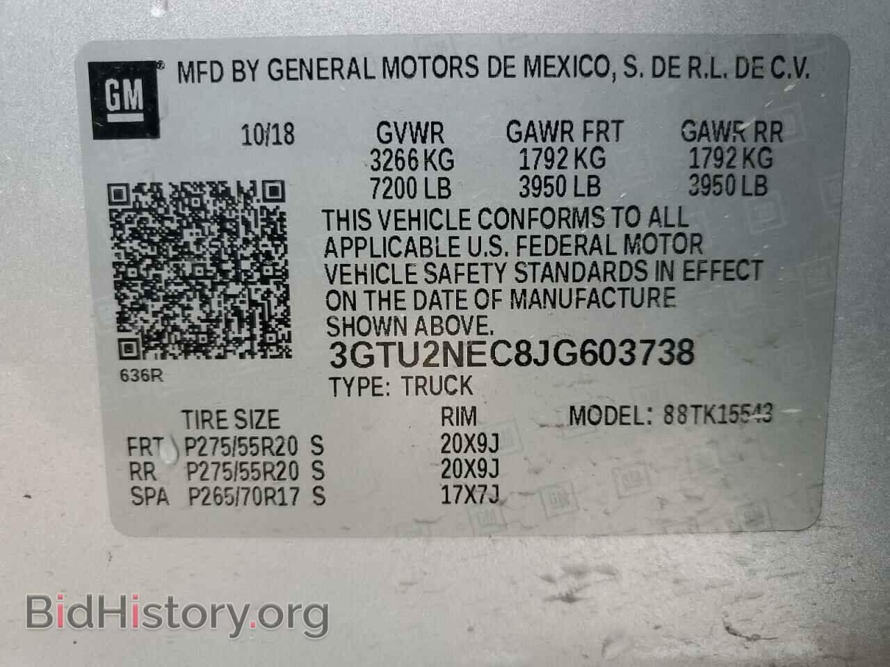 2018 GMC SIERRA - VIN: 3GTU2NEC8JG603738 - Фото 12