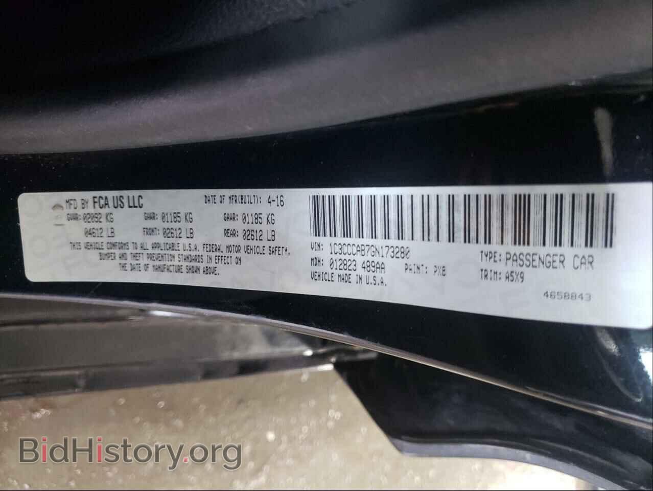 2016 CHRYSLER 200 - VIN: 1C3CCCAB7GN173280 - Фото 10
