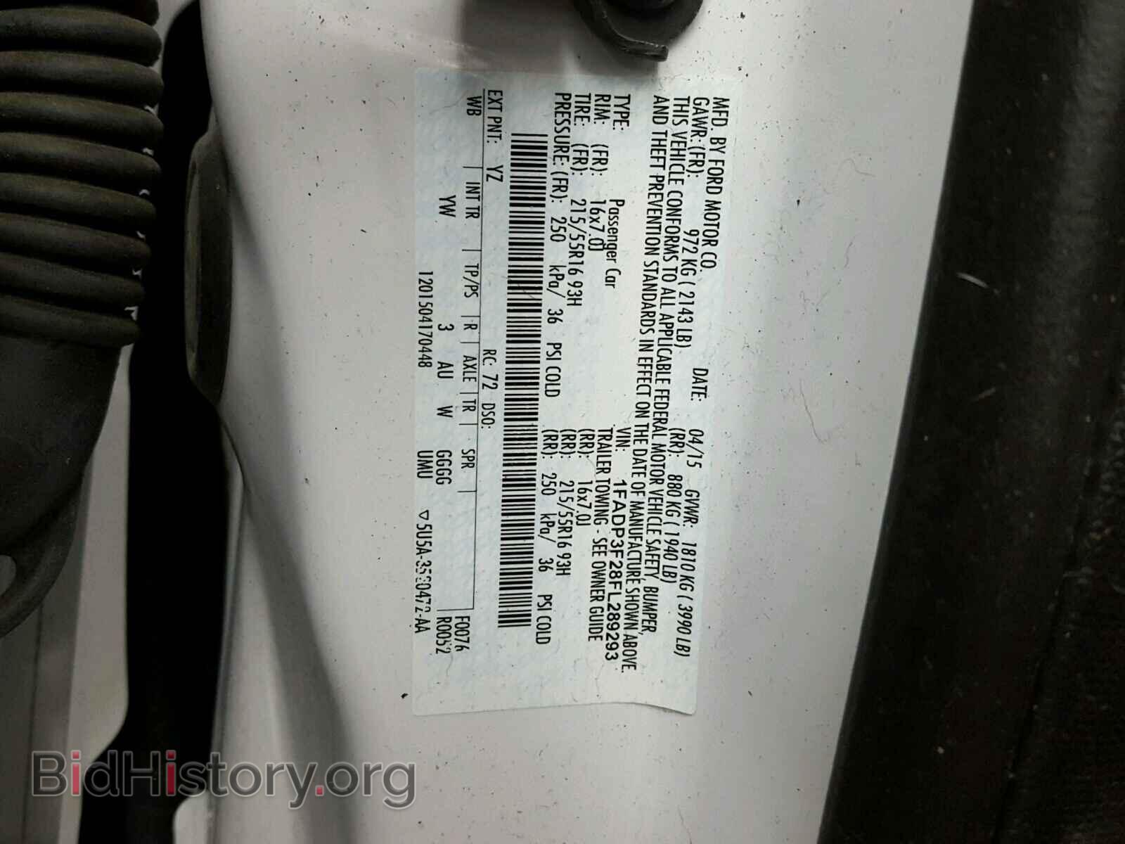 2015 FORD FOCUS - VIN: 1FADP3F28FL289293 - Фото 10