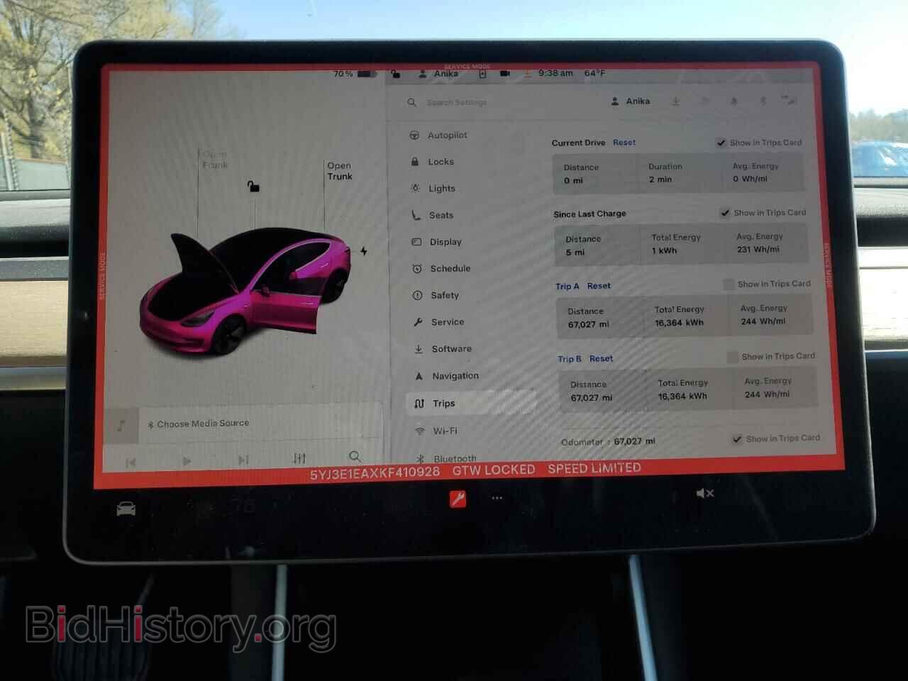 2019 TESLA MODEL 3 - VIN: 5YJ3E1EAXKF410928 - Photo 9