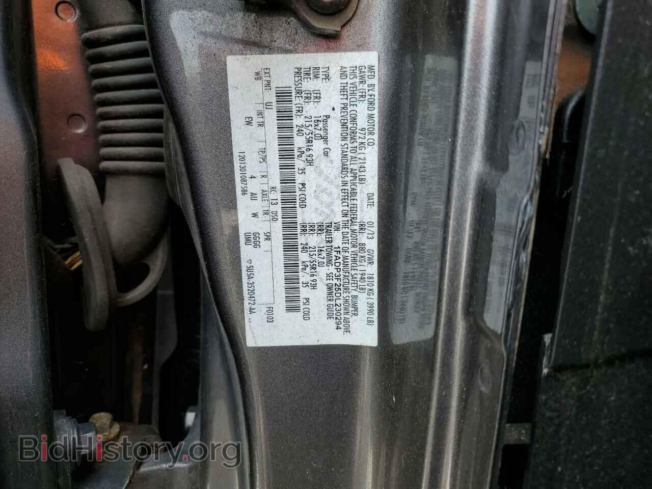 2013 FORD FOCUS - VIN: 1FADP3F25DL230294 - Фото 12