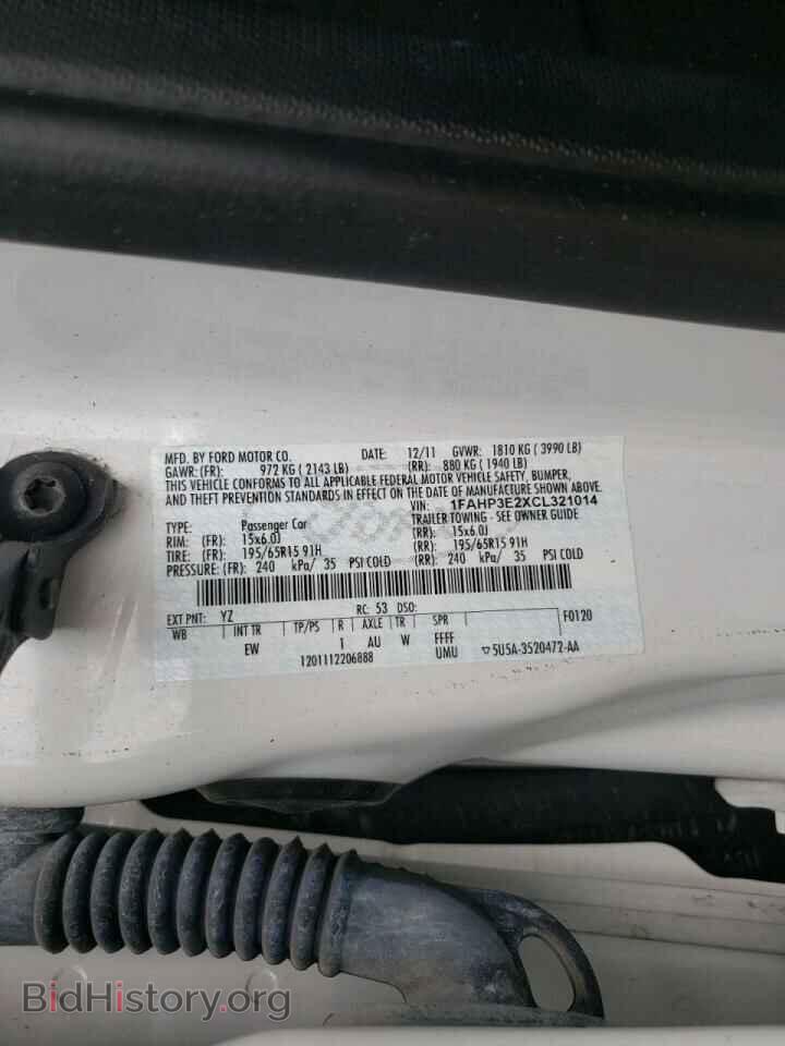 2012 FORD FOCUS - VIN: 1FAHP3E2XCL321014 - Фото 10