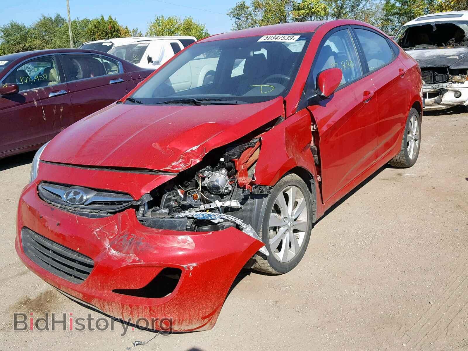 2014 HYUNDAI ACCENT - VIN: KMHCU4AE6EU763543 - Фото 2
