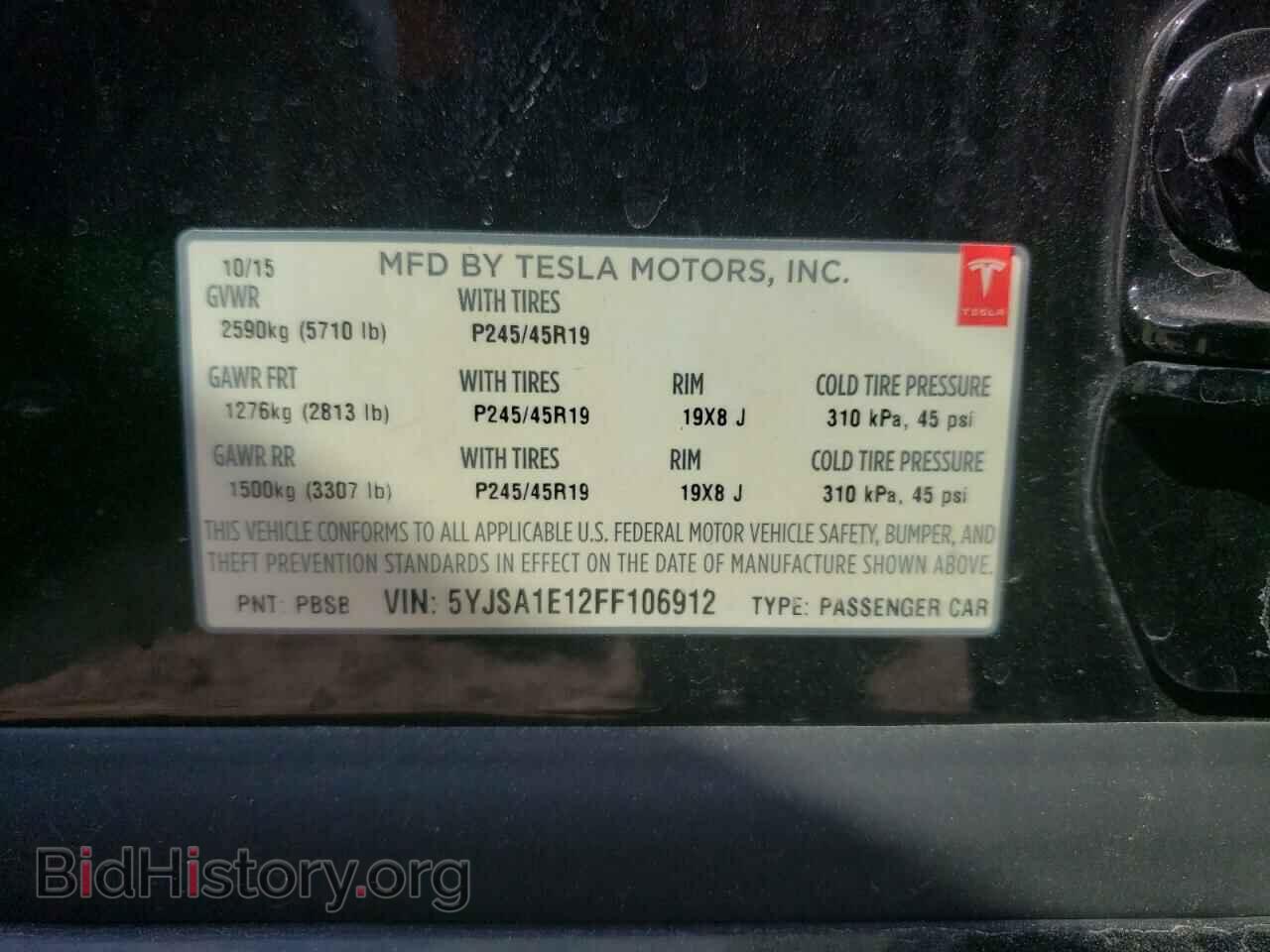 2015 TESLA MODEL S - VIN: 5YJSA1E12FF106912 - Photo 10