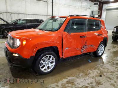 2018 Jeep RENEGADE Sport, оранжевый — VIN ZACCJBAB5JPJ36025, Copart