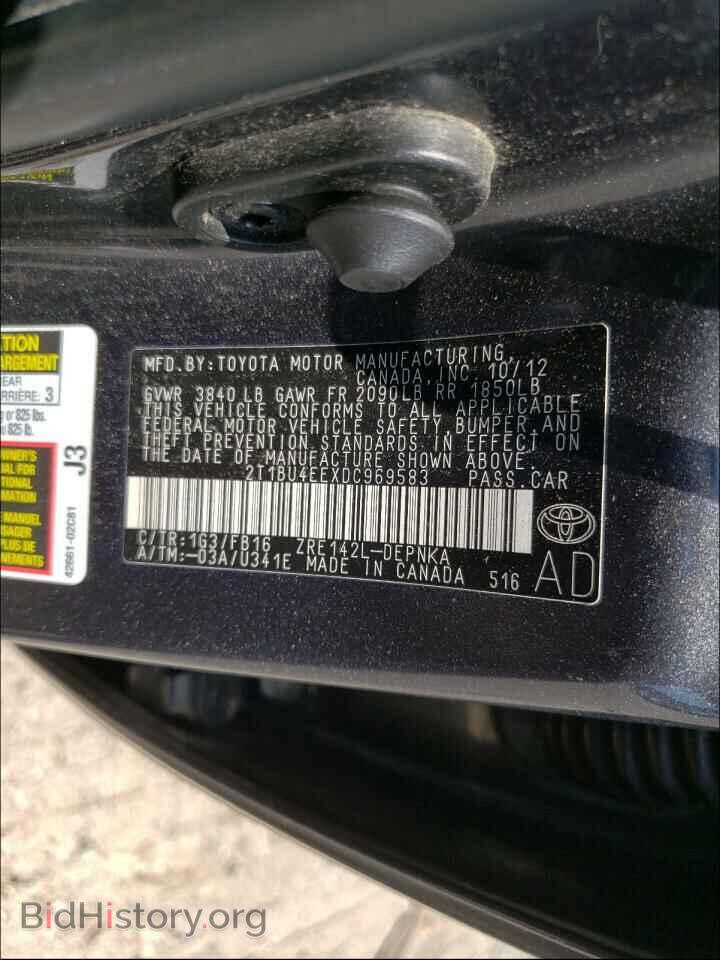 2013 TOYOTA COROLLA - VIN: 2T1BU4EEXDC969583 - Фото 10