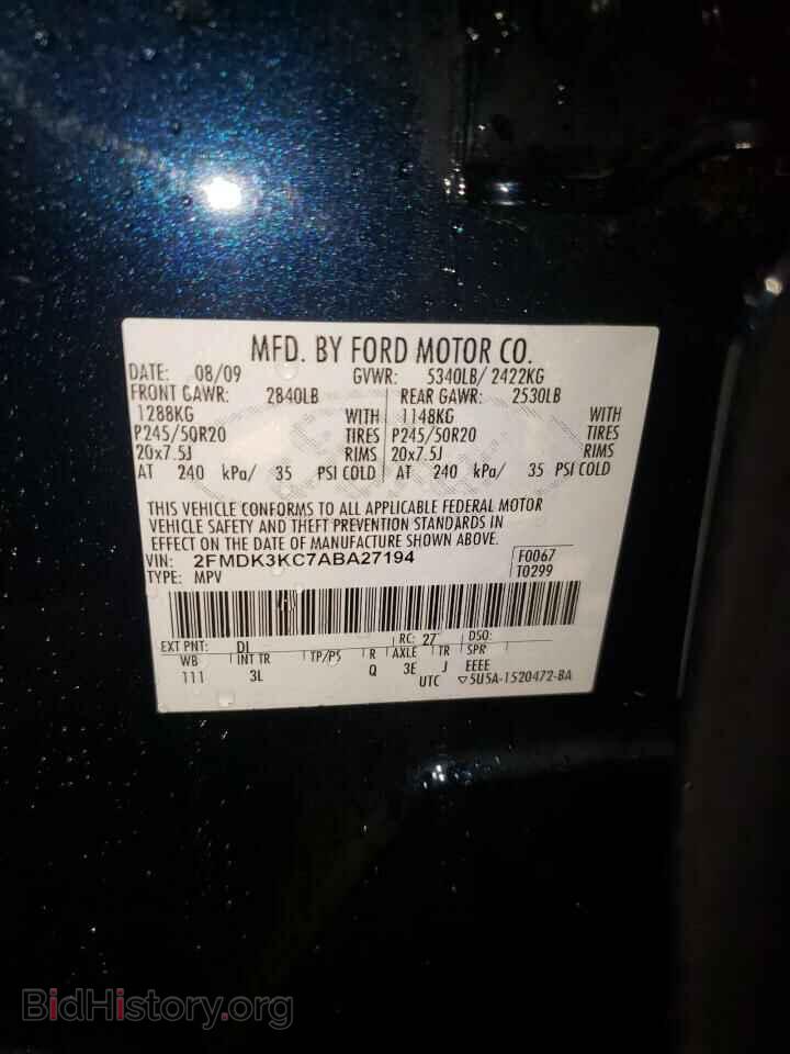 2010 FORD EDGE - VIN: 2FMDK3KC7ABA27194 - Фото 13