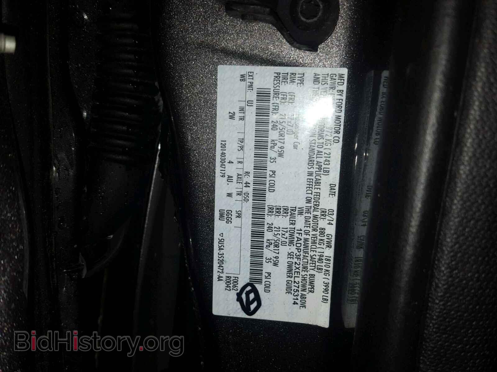 2014 FORD FOCUS - VIN: 1FADP3F2XEL275314 - Фото 10