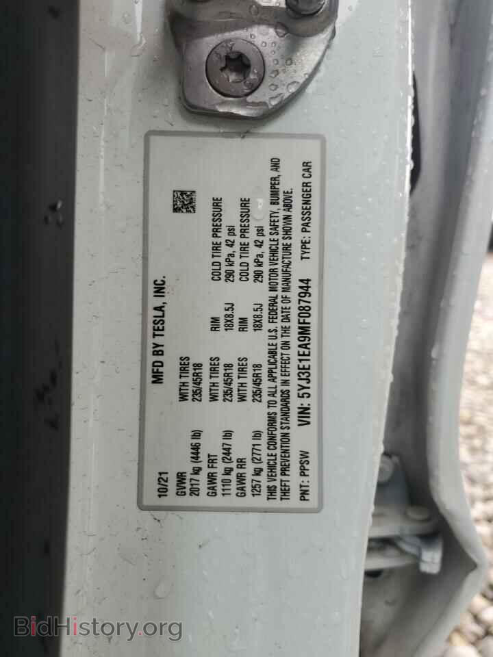 2021 TESLA MODEL 3 - VIN: 5YJ3E1EA9MF087944 - Photo 12