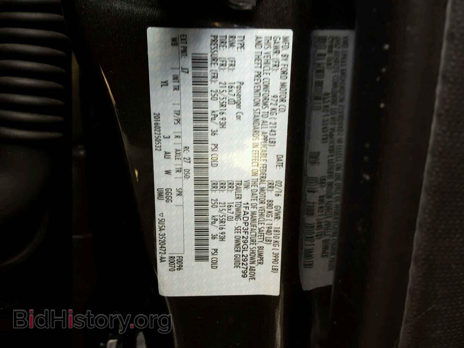 2016 FORD FOCUS - VIN: 1FADP3F29GL292799 - Photo 10