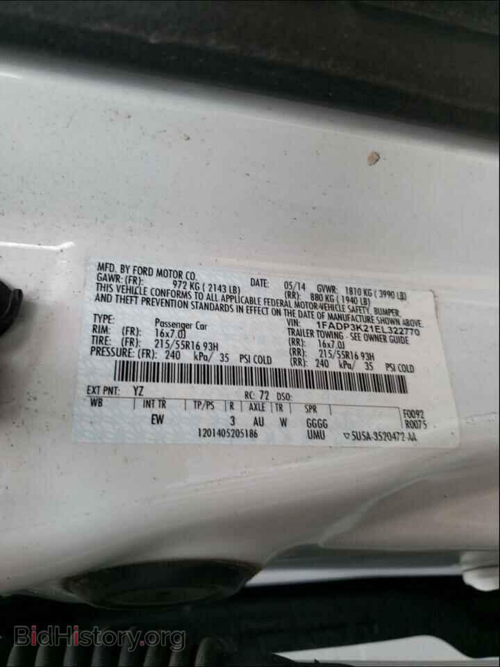 2014 FORD FOCUS - VIN: 1FADP3K21EL322770 - Photo 10