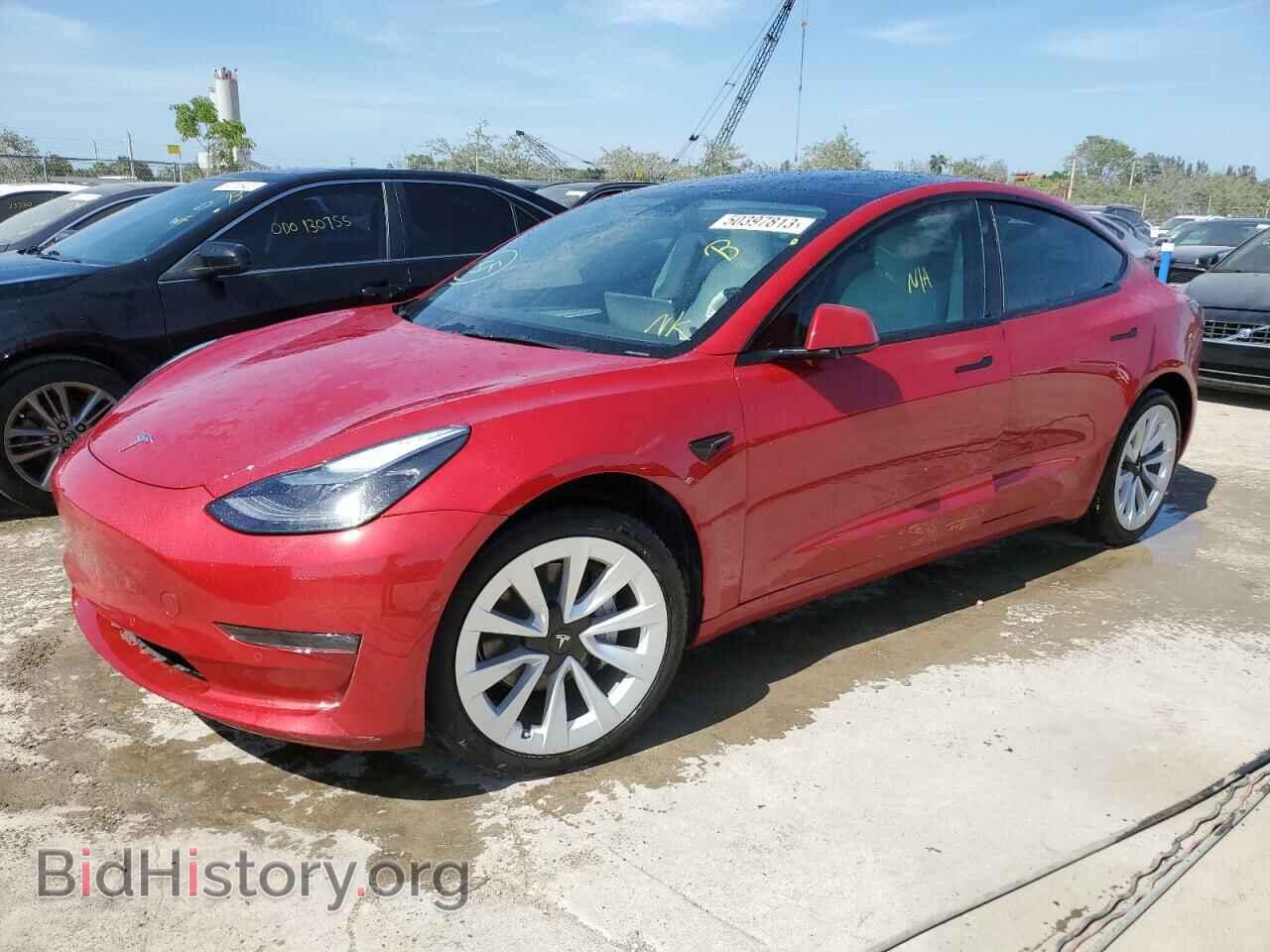 Photo 5YJ3E1EB5NF199408 - TESLA MODEL 3 2022