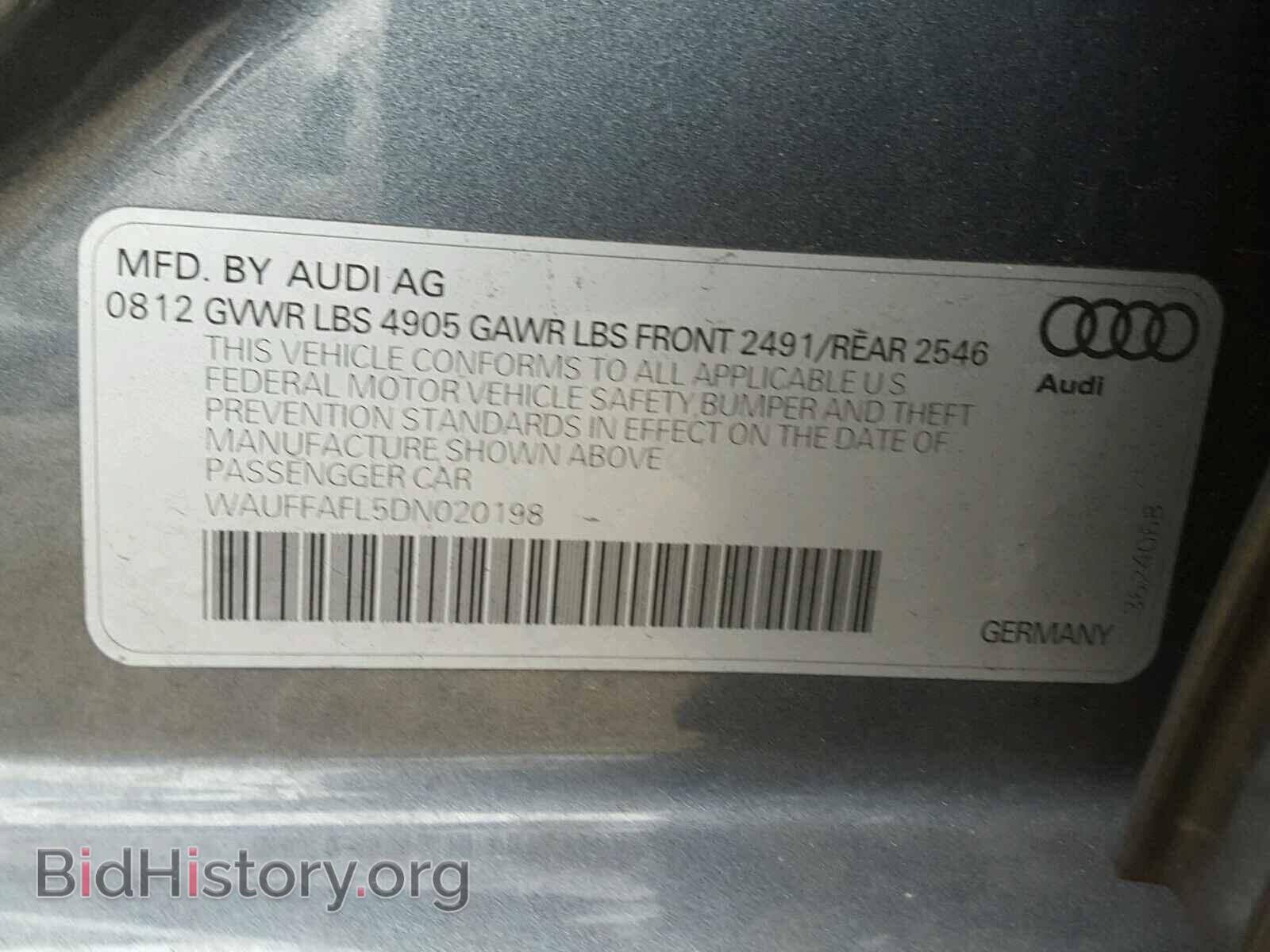 2013 AUDI A4 - VIN: WAUFFAFL5DN020198 - Фото 10