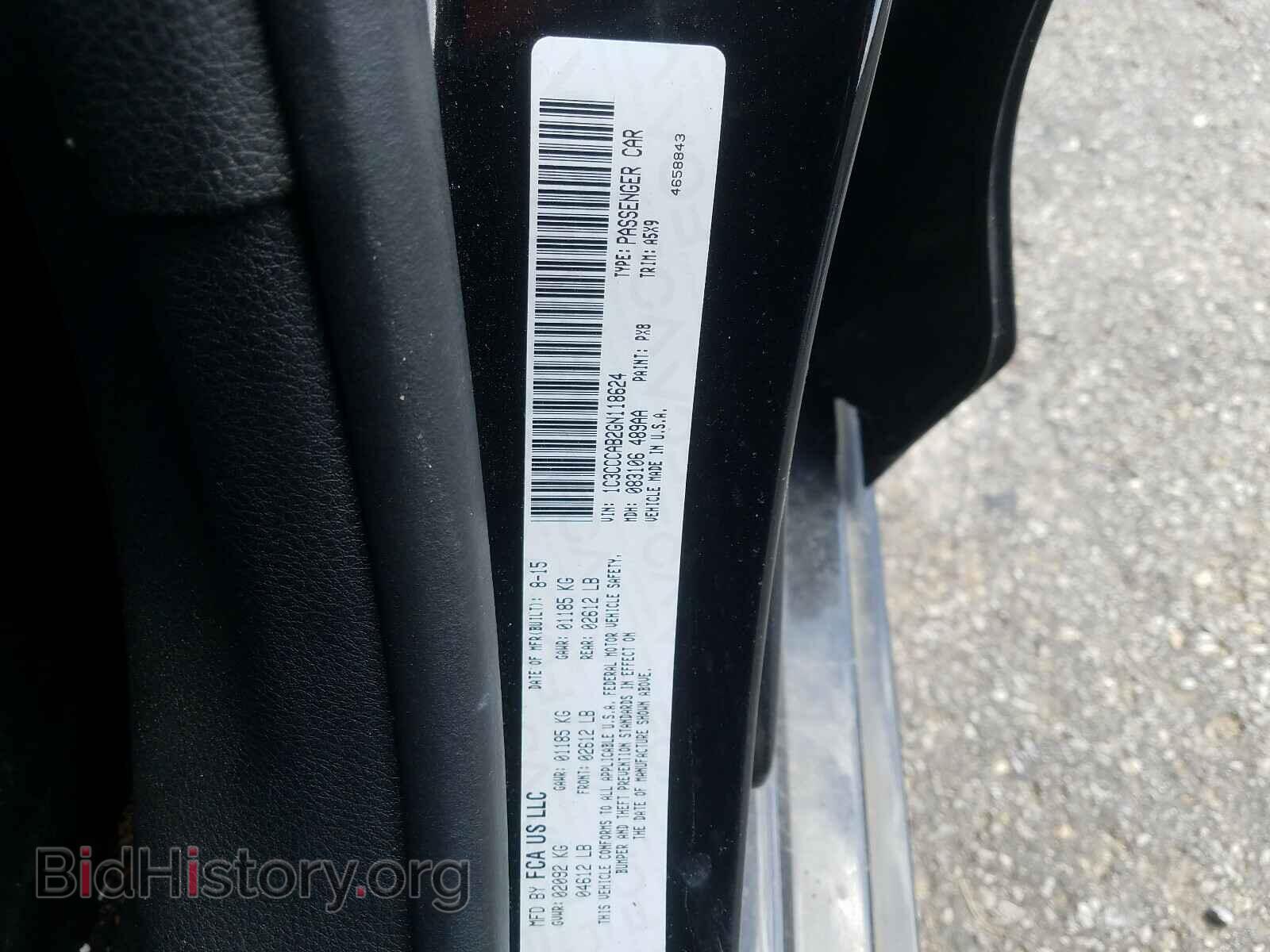 2016 CHRYSLER 200 - VIN: 1C3CCCAB2GN118624 - Фото 10