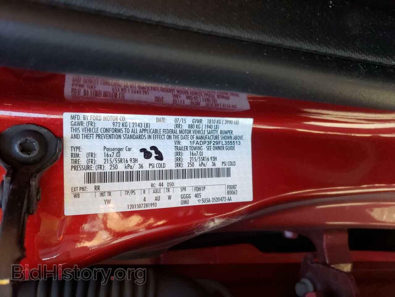 2015 FORD FOCUS - VIN: 1FADP3F29FL355513 - Фото 10